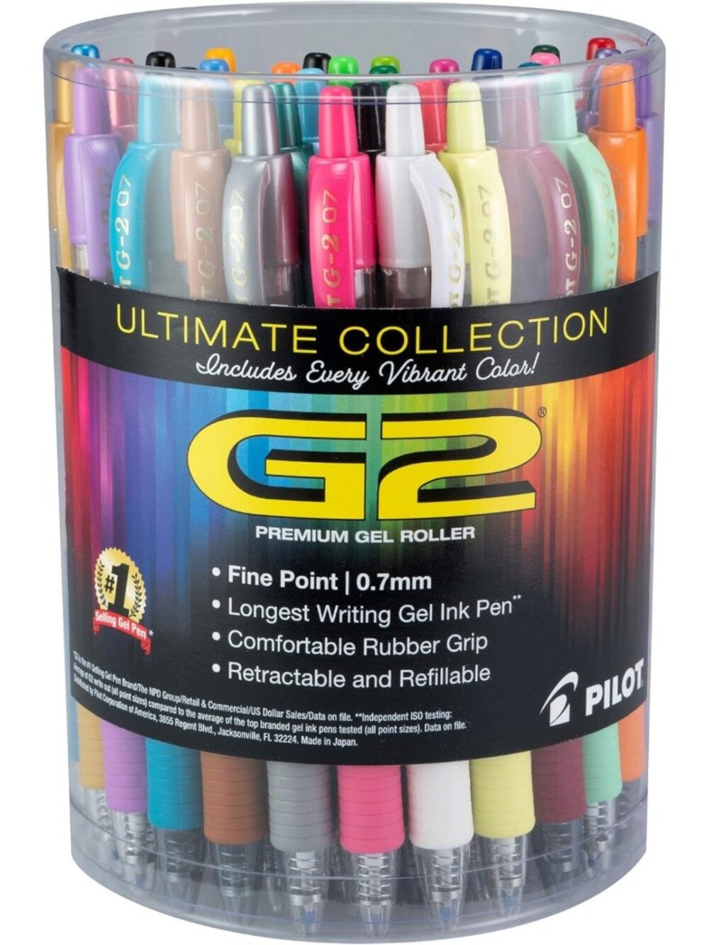Premium Gel Ink Pens Set, Fine Point 0.7mm, Multi-Color, 36 Count for Art
